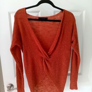 Forever 21 knit front tie sweater
